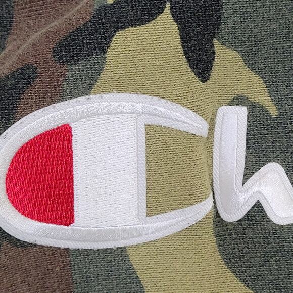 Vintage Y2K Champion Camo Hoodie Medium 20x26 Reverse-Weave - Picture 8 of 11